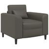 vidaXL Fauteuil Gris Simili cuir