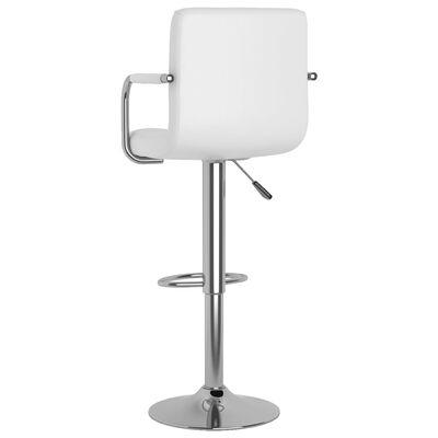 vidaXL Tabouret de bar Blanc Similicuir