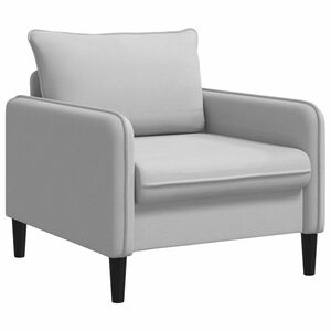 vidaXL Fauteuil XL Gris clair Velours