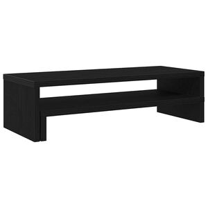 vidaXL Support pour &eacute;cran en ch&ecirc;ne noir 54 x 22 x 15 cm bois composite