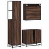 vidaXL Ensemble de meubles de salle de bain 3 pcs Chêne marron