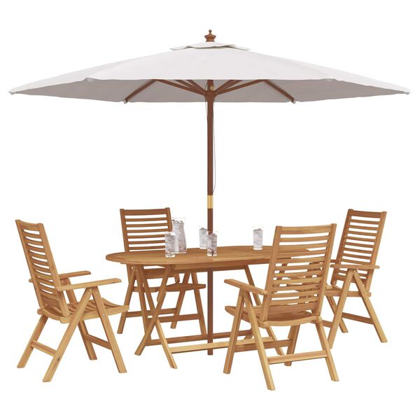 vidaXL Ensemble de salle &agrave; manger pour jardin 5 pcs Marron