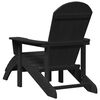 vidaXL Chaise Adirondack avec coussin Noir 74 x 82 x 92cm HDPE