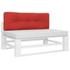 vidaXL Coussin de palette rouge 120x40x12 cm tissu