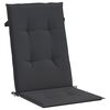 vidaXL Coussins de chaise de jardin &agrave; dossier haut lot de 6 noir tissu