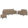 vidaXL Ensemble de canap&eacute;s 3 pcs avec coussins Cappuccino Similicuir