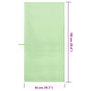 vidaXL Serviettes de sport 2 pcs Vert 100 x 50 cm