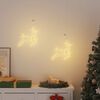 vidaXL Lumières de Noël silhouette de renne 2 pcs 35 LED blanc chaud