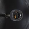 vidaXL Lampe suspendue industrielle Noir Rond 42cm E27 Manguier massif
