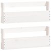 vidaXL &Eacute;tag&egrave;res &agrave; chaussures murales 2 pcs Blanc 59x9x23 cm Pin massif