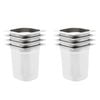 vidaXL R&eacute;cipients Gastronorm 8 pcs GN 1/6 200 mm Acier inoxydable