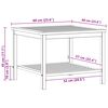 vidaXL Table d'appoint Huile Naturelle 60 x 60 x 45 cm