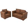 vidaXL Ensemble de canap&eacute;s 2 pcs cuir daim synth&eacute;tique