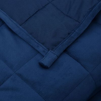 vidaXL Couverture lestée Bleu 200x220 cm 13 kg Tissu
