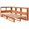 vidaXL Lit biblioth&egrave;que sans matelas cire marron 90x200 cm pin massif