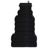 vidaXL Ensemble de serviettes FROGN 12 pcs noir 360 g/m&sup2;