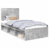 vidaXL Cadre de lit Gris B&eacute;ton 75 x 190 cm Bois de pin massif