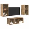 vidaXL Ensemble meuble TV 3 pcs Chêne artisanal Bois d'ingénierie