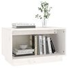 vidaXL Meuble TV Blanc 60x35x35 cm Bois de pin massif