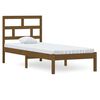 vidaXL Cadre de lit sans matelas marron miel bois massif