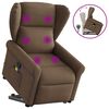 vidaXL Fauteuil de massage inclinable Marron Tissu