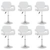 vidaXL Chaises pivotantes &agrave; manger lot de 6 blanc similicuir