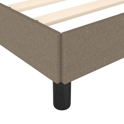 vidaXL Cadre de lit sans matelas taupe 120x200 cm tissu