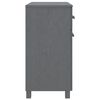 vidaXL Buffet HAMAR Gris foncé 79x40x80 cm Bois massif de pin