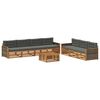 vidaXL Ensemble de canap&eacute;s d'ext&eacute;rieur 8 pc Naturel et Anthracite