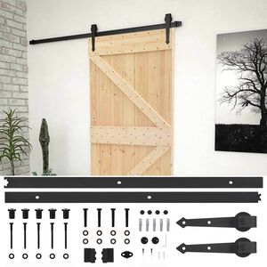 vidaXL Porte coulissante 80 x 210 cm Bois de pin massif