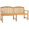 vidaXL Banc en Bois Sculpt&eacute; en Rose 180,5 x 60 x 96 cm Naturel