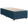 vidaXL Sommier &agrave; lattes de lit avec matelas bleu 90x190 cm velours