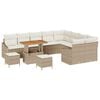 vidaXL Ensemble de canapé de jardin 12 pcs Beige Poly rotin