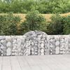 vidaXL Panier de gabions arqué 200x30x80/100 cm Fer galvanisé