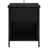 vidaXL Cabinet de chevet avec tiroir 2 pcs Ch&ecirc;ne noir 40 x 42 x 50 cm