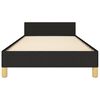 vidaXL Cadre de lit sans matelas noir 90x190 cm tissu