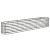 vidaXL Lit sur&eacute;lev&eacute; de jardin Acier galvanis&eacute; Argent&eacute;