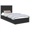 vidaXL Lit de Rangement Noir 100 x 200 cm Bois d'ing&eacute;nierie
