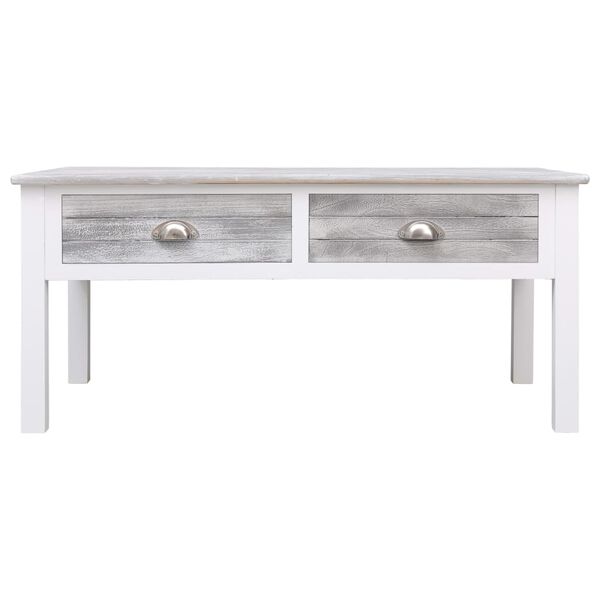 vidaXL Table basse Gris 100 x 50 x 45 cm Bois