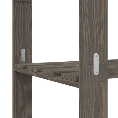 vidaXL Support de rangement à 5 niveaux gris 80x38x170 cm bois de pin