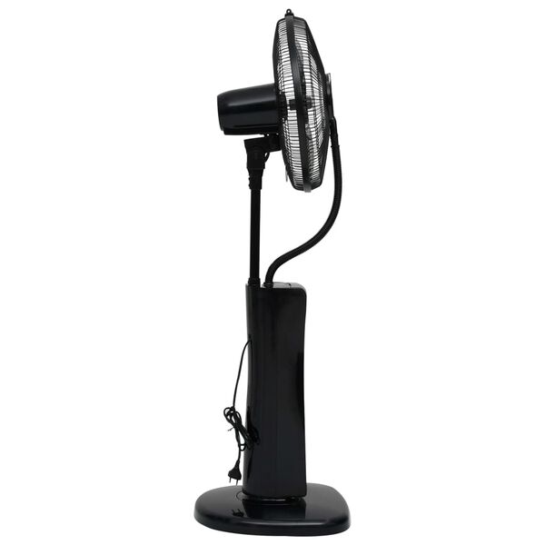 vidaXL Ventilateur brumisateur sur pied et t&eacute;l&eacute;commande Noir