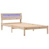 vidaXL Cadre de lit avec t&ecirc;te de lit Marron 100 x 200 cm Pin massif