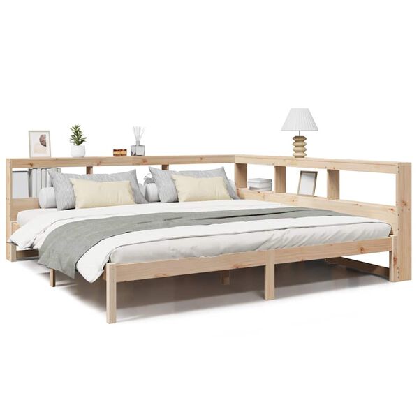 vidaXL Lit bibliothèque sans matelas 180x200 cm bois massif de pin