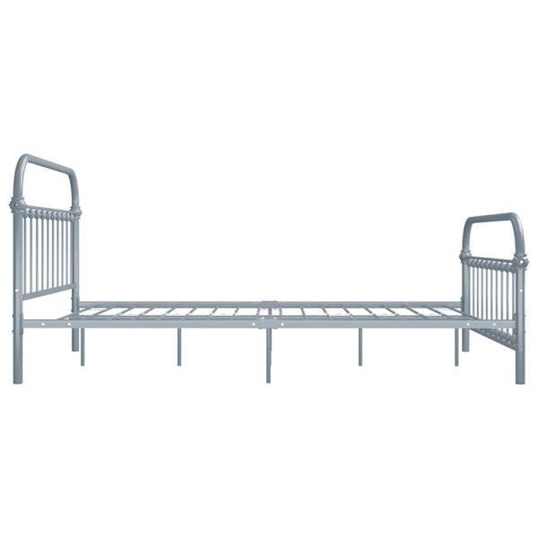 vidaXL Cadre de lit sans matelas gris m&eacute;tal 120x200 cm