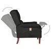 vidaXL Fauteuil de massage inclinable Noir Velours