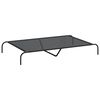 vidaXL Lit sur&eacute;lev&eacute; pour chien noir 150x90x20 cm textil&egrave;ne et acier