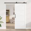 vidaXL Porte coulissante Blanc et Noir 93 x 211 cm Pin massif