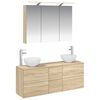 vidaXL Ensemble de mobilier de salle de bain 4 pcs Ch&ecirc;ne Sonoma