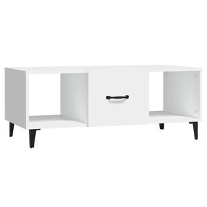 vidaXL Table basse Blanc 102x50x40 cm Bois d'ing&eacute;nierie