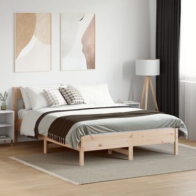 vidaXL Cadre de lit sans matelas 150x200 cm bois de pin massif